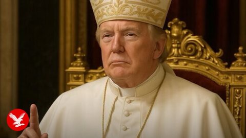 Trump criticised after posting AI image of himself as the pope